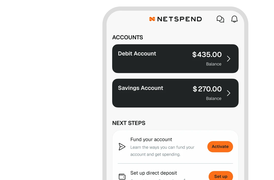 Screenshot of the Netsepnd app dashboard