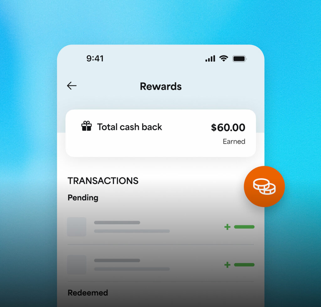 Rewards being added into an account.